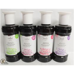 4 BOTTLES OF OMBRA SPA AROMATIC FOAM BATH