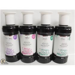 4 BOTTLES OF OMBRA SPA AROMATIC FOAM BATH
