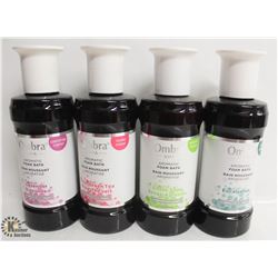 4 BOTTLES OF OMBRA SPA AROMATIC FOAM BATH