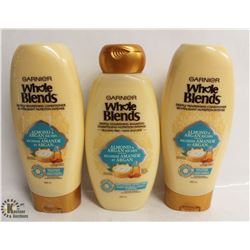 2 BOTTLES OF GARNIER WHOLE BLENDS CONDITIONER &