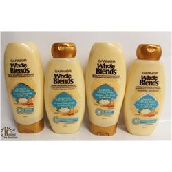 2 BOTTLES OF GARNIER WHOLE BLENDS CONDITIONER &