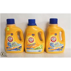 3 BOTTLES OF ARM & HAMMER OXI CLEAN LAUNDRY