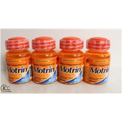 4 BOTTLES OF REGULAR STRENGTH MOTRIN IBUPROFEN