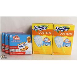 2 BOXES OF SWIFFER DUSTERS & 3 PACKS OF