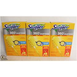 3 BOXES OF SWIFFER 360 DUSTERS DUSTING KIT
