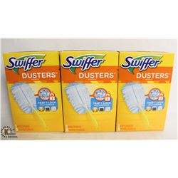3 BOXES OF SWIFFER DUSTERS DUSTING KIT