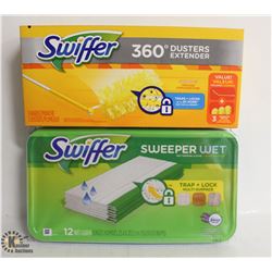 1 BOX OF SWIFFER 360 DUSTERS EXTENDER & 1 PACK
