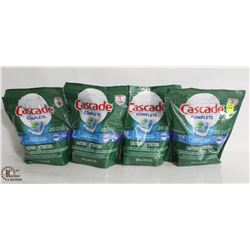 4 PACKS OF CASCADE COMPLETE DISHWASHER DETERGENT