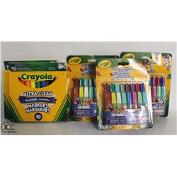 3 PACKS OF CRAYOLA WASHABLE GLITTER GLUE &