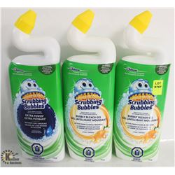 3 BOTTLES OF SCRUBBING BUBBLES TOILET BOWL