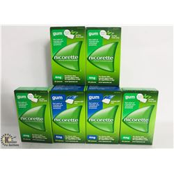 6 BOXES OF NICORETTE GUM