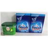 Image 1 : 2 BOXES OF FINISH POWER DISHWASHER DETERGENT & 1