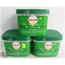 3 TUBS OF CASCADE DISHWASHER DETERGENT