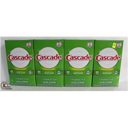 4 BOXES OF CASCADE DISHWASHER DETERGENT