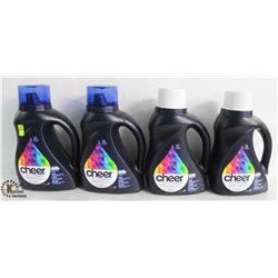 4 BOTTLES OF CHEER LAUNDRY DETERGENT
