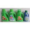 Image 1 : 4 BOTTLES OF ASSORTED LAUNDRY DETERGENT INCL.