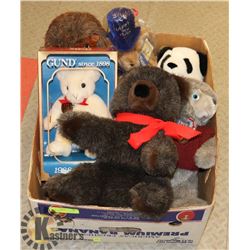 BOX  OF ASSORTED COLLECTOR TEDDY BEARS