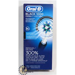 NEW ORAL B BLOCK 1000 CROSS ACTION E-TOOTHBRUSH.