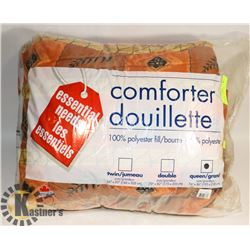 QUEEN SIZE COMFORTER, POLYESTER.