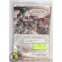 80 TRAVEL ADS FROM 1920S TO 1960S.