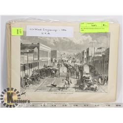 40+ WOOD ENGRAVINGS OF USA 1886.