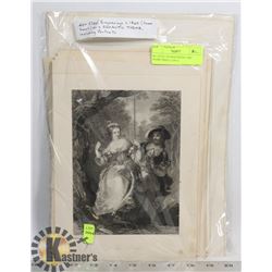 40+ STEEL ENGRAVINGS 1860 (SOME SMALL) ON A