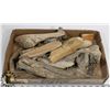 Image 1 : BOX OF ASSORTED WOOD PIECES