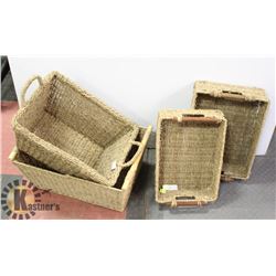 LOT OF WICKER BASKETS