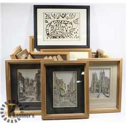 BASKET OF WALL HANGINGS