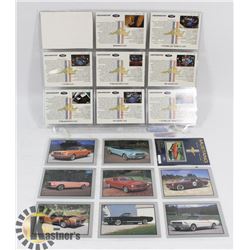 COMPLETE SET OF MUSTANG CARDS (27 PAGES).