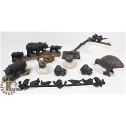 FLAT OF ASSORTED METAL & OTHER DECOR.