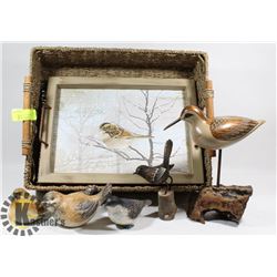 FLAT OF ASSORTED BIRD HOME DECOR