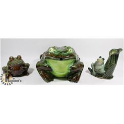 BOX OF ASSORTED FROG DECOR