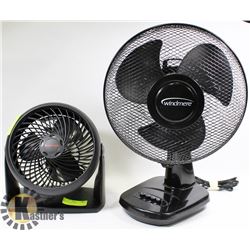 LOT OF 2 TABLE FANS