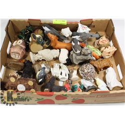 LOT OF ASSORTED STONE/CERAMIC FIGURES.