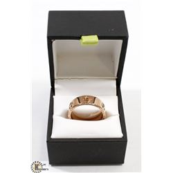 ROSE GOLD TONE HARLEY DAVIDSON SZ 9 WITH