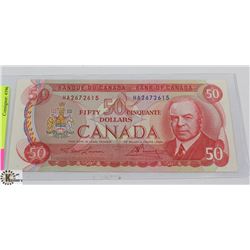 1975 CANADIAN 50 DOLLAR BILL.