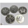 Image 1 : LOT OF 5 CANADIAN 1988 FINE SILVER .9999 $5 COIN.