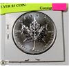 Image 1 : 2010 CANADIAN 1 OUNCE .999 FINE SILVER $5 COIN.