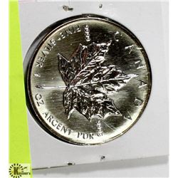 1995 CANADIAN 1 OUNCE .999 FINE SILVER $5 COIN.
