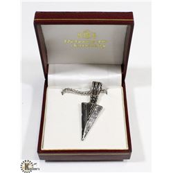 SILVER ALLOY ARROWHEAD PENDANT AND CHAIN
