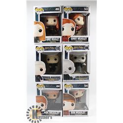 LOT OF 6 ASSORTED FUNKO POP VINYL FIGURES.
