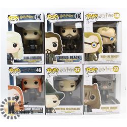 LOT OF 6 ASSORTED FUNKO POP VINYL FIGURES.