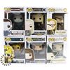 Image 1 : LOT OF 6 ASSORTED FUNKO POP VINYL FIGURES.