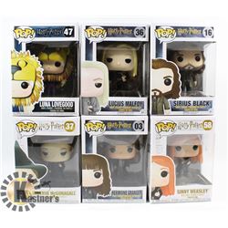 LOT OF 6 ASSORTED FUNKO POP VINYL FIGURES.