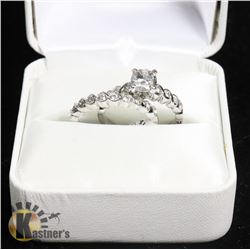 21) 14K WHITE GOLD DIAMOND 2PC RING SET,