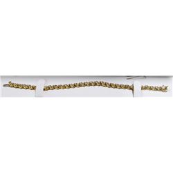 49) 14K YELLOW & WHITE GOLD DIAMOND BRACELET,