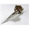 Image 2 : 48) 14K WHITE GOLD DIAMOND SOLITAIRE RING,