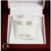Image 1 : 46) 10K YELLOW GOLD DIAMOND STUD EARRINGS,
