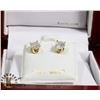 Image 2 : 46) 10K YELLOW GOLD DIAMOND STUD EARRINGS,